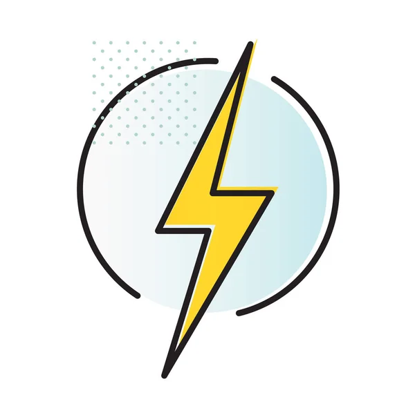 Clean Energy Lighting Bolt Icon Eps File — стоковый вектор