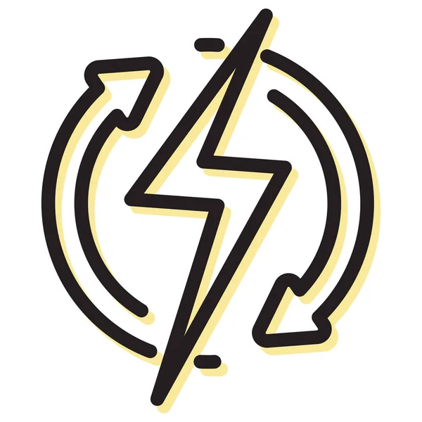 Lightning Bolt Icon Ilustración Como Archivo Eps — Vector de stock