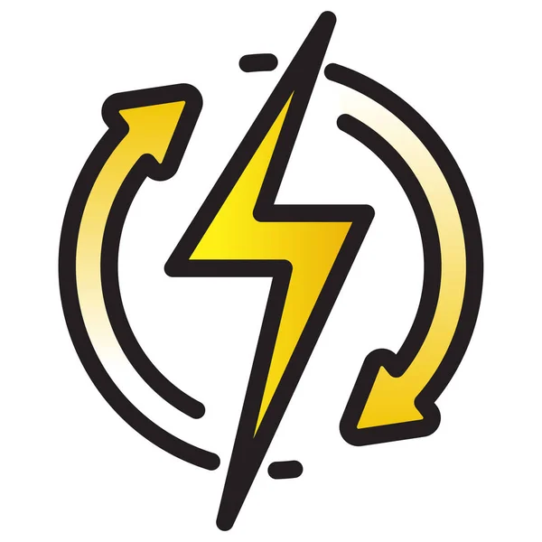 Lightning Bolt Icon Abbildung Als Eps Datei — Stockvektor