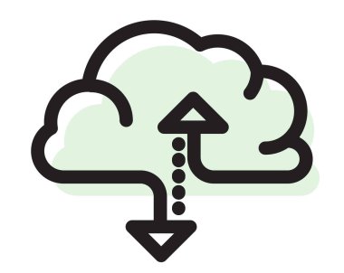 Bulut Teknolojisi Veri Simgesini Eps 10 Dosyası Olarak İndir