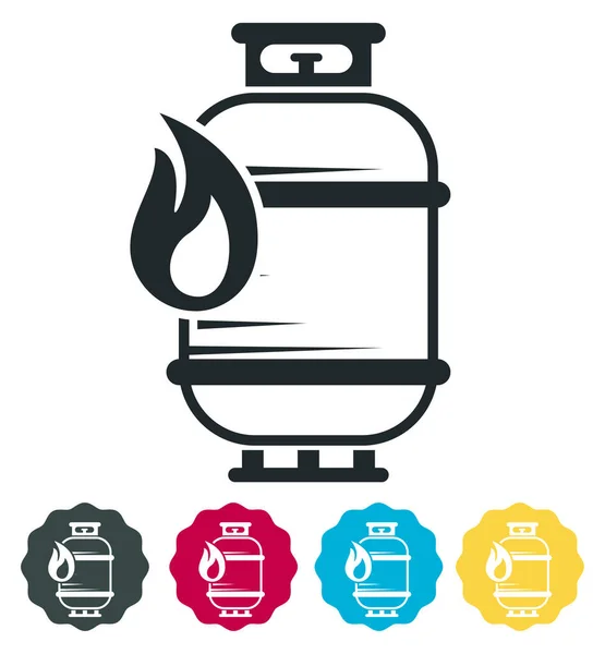 Ікона Запалення Газового Циліндра Приготування Їжі Файл Eps — стоковий вектор
