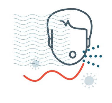 Roman Coronavirus - COVID-19 - Kuru Öksürük - EPS 10 Dosyası Simgesi