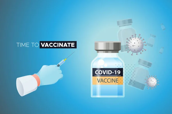 Novel Coronavirus 2019 Ncov Programa Vacinação Ilustração Como Arquivo Eps — Vetor de Stock