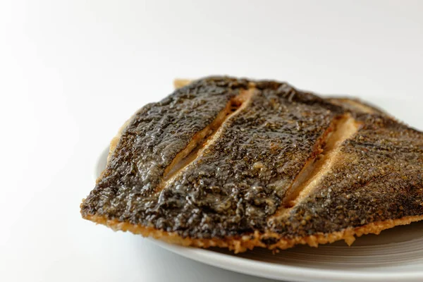 Жареная Рыба Блюда Использованием Палтуса Соленая Рыба Гриль — стоковое фото