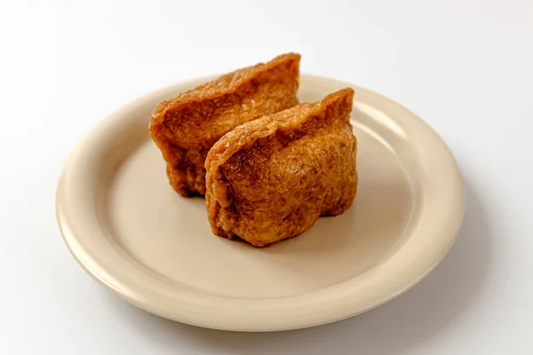 Culinária Japonesa Arroz Tofu Frito Sushi Azedo — Fotografia de Stock