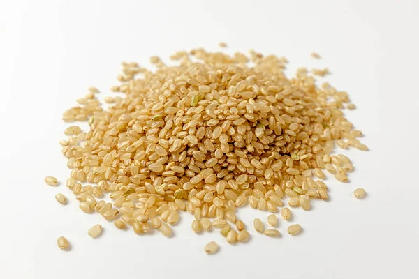 Uno Los Tipos Grano Grano Marrón Arroz Sin Pulir — Foto de Stock