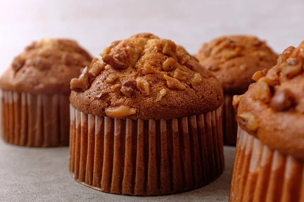 Chleba Vlašskými Ořechy Sladký Pikantní Chléb Muffiny Oříšky — Stock fotografie