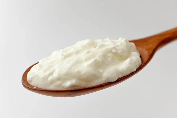 Greek Yogurt White Background — Stock Photo, Image