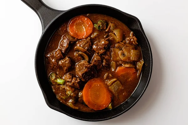 Beef Stew White Background — Foto Stock