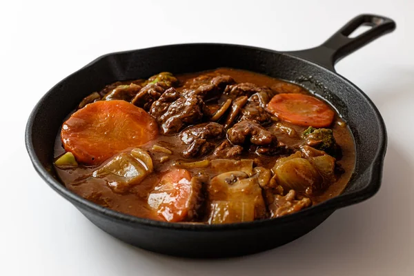 Beef Stew White Background — Foto Stock