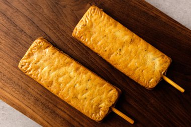 Fish cake skewers made with fish and vegetables