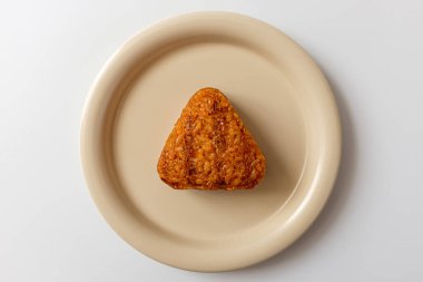 Kimchi rice ball on white background