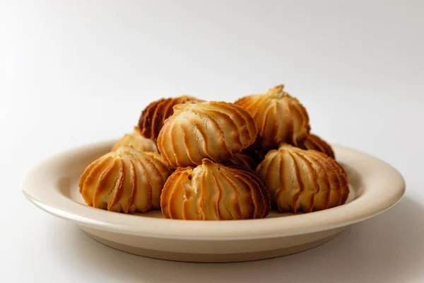 Chestnut Cookies White Background — Stock Photo, Image