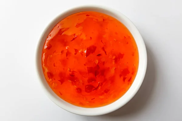 Słodki Sos Chili Białym Tle — Zdjęcie stockowe