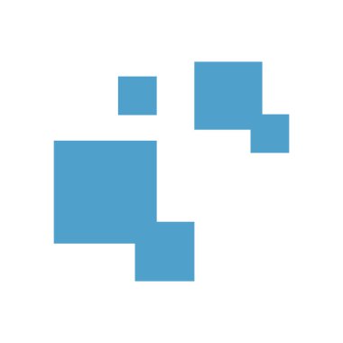 Basit teknoloji kutusu dijital işaret simgesi pikseli teknik element vektör logo çizeriName