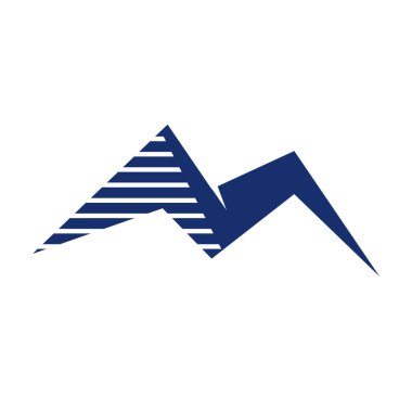 Modern Art Simple Mountain logo tasarımı vektör simgesi çizimleri