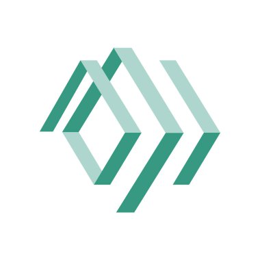 Üstüste binen piramit stili grafik elementinde mavi gri modern stil soyut girdap logo tasarımı