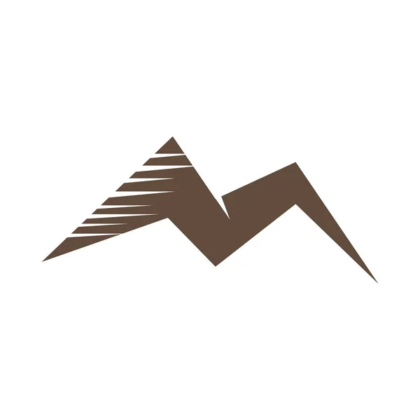 Moderne Kunst Einfache Berg Logo Design Vektor Symbol Zeichen Illustrationen — Stockvektor
