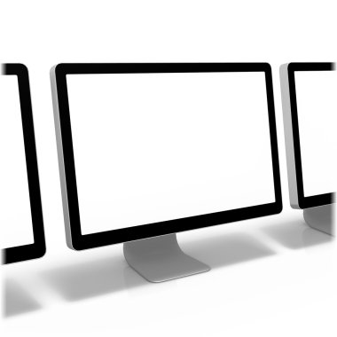 bilgisayar ekranlarının üst üste 3D render