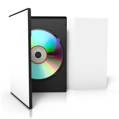belgeler ile dvd kutusunun 3D render