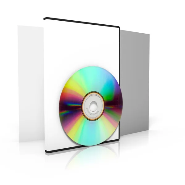 3D рендеринг DVD коробки с документацией — стоковое фото