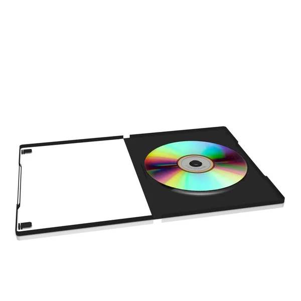 Caja de cd con disco — Foto de Stock