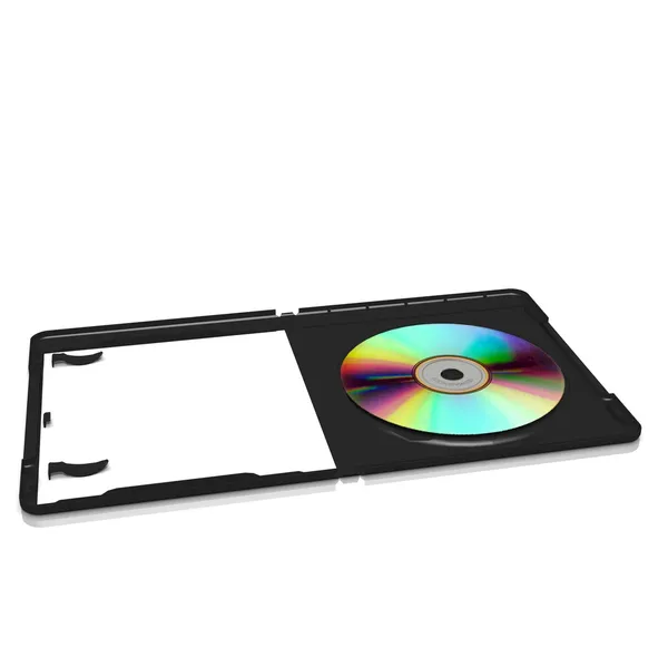 Isolated CD box with disc — Stock Photo, Image