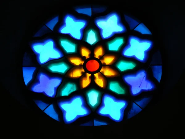 Stained glass window detail, S. Maria d'Aracoeli — Stock Photo, Image