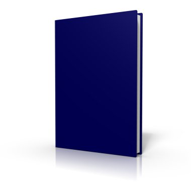 Book with blue cover clipart