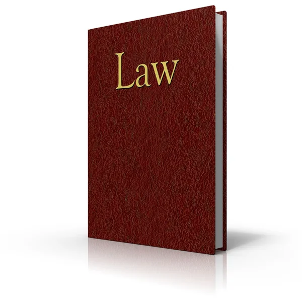 Law book with red leather cover — Stock Photo, Image