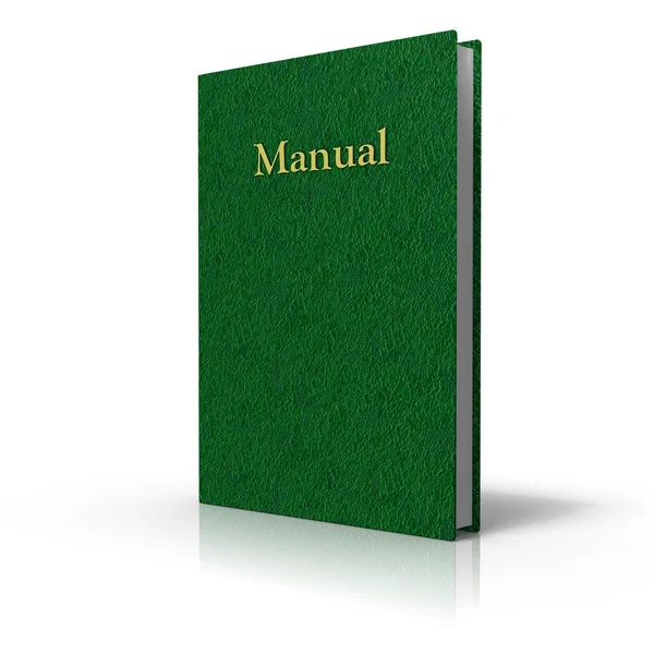 Manual com tampa verde — Fotografia de Stock