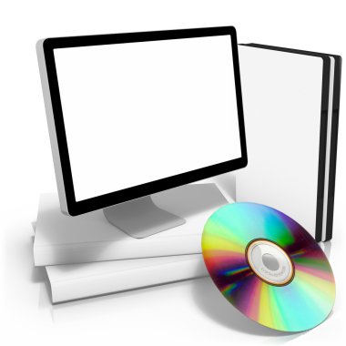 paket kutu ile disk & monitör ile DVD kutuları