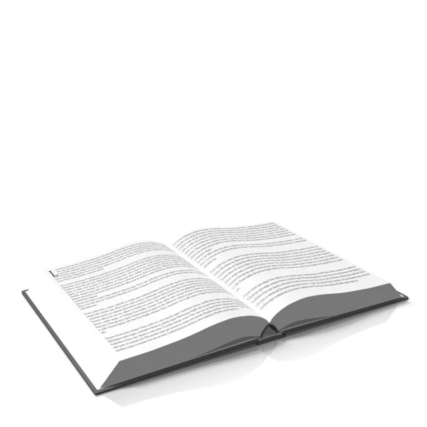 Open book with filled pages — Stock Photo, Image