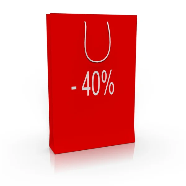 Shopping bag with sales text — Stock Photo, Image