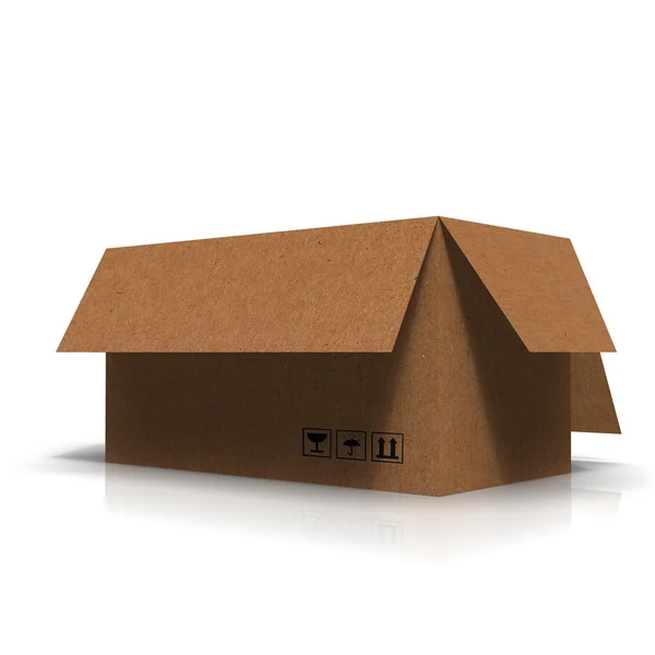 Cardboard moving box — Stock Photo, Image