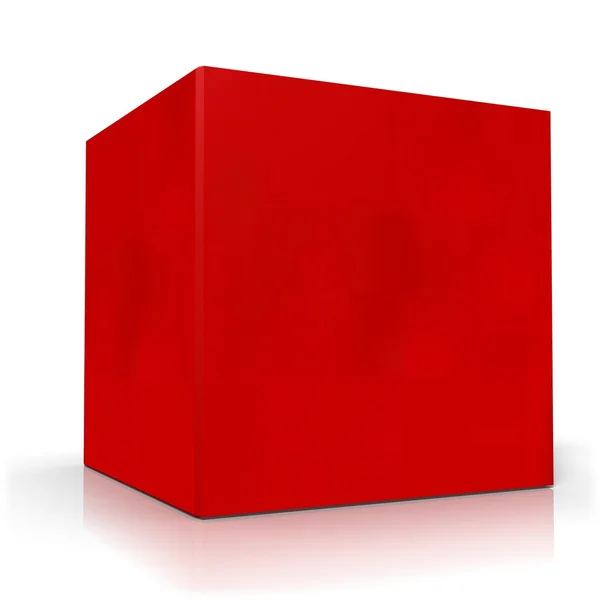 Cubo vermelho — Fotografia de Stock