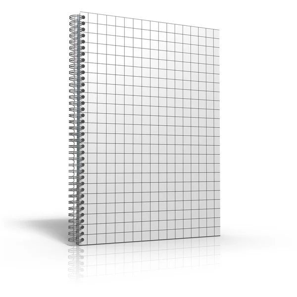 Caderno com papel wireframe — Fotografia de Stock