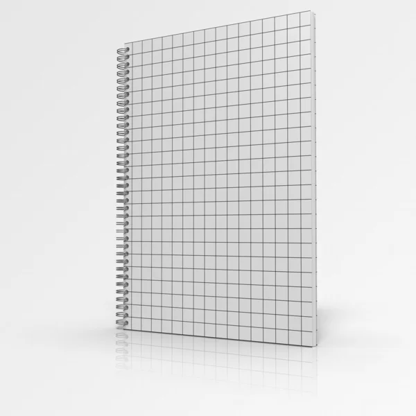 Blocco note con carta wireframe — Foto Stock