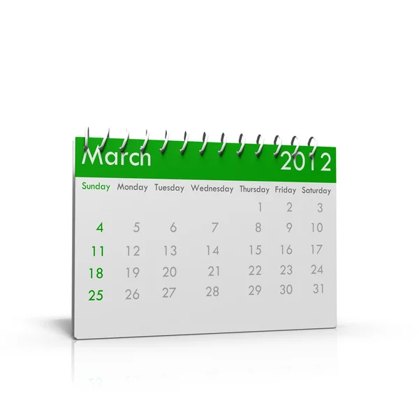 Měsíční kalendář na rok 2012 — Stock fotografie