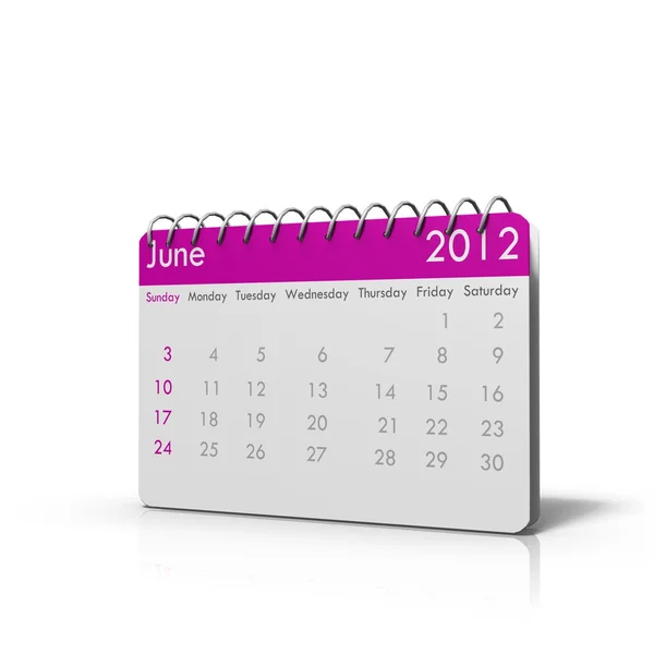 Calendario mensual para el año 2012 — Stockfoto