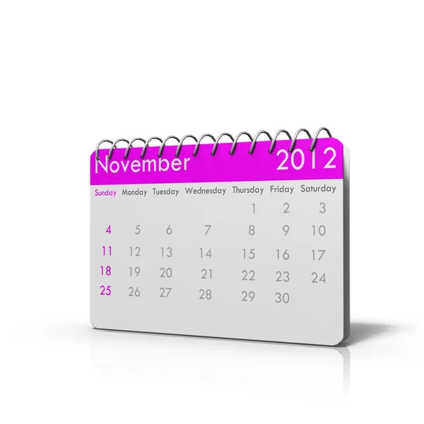 Calendario mensual para 2012 —  Fotos de Stock