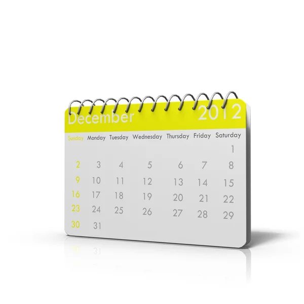 Monthly calendar for 2012 — Stock Photo, Image