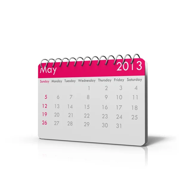 Calendario mensual de 2013 — Foto de Stock