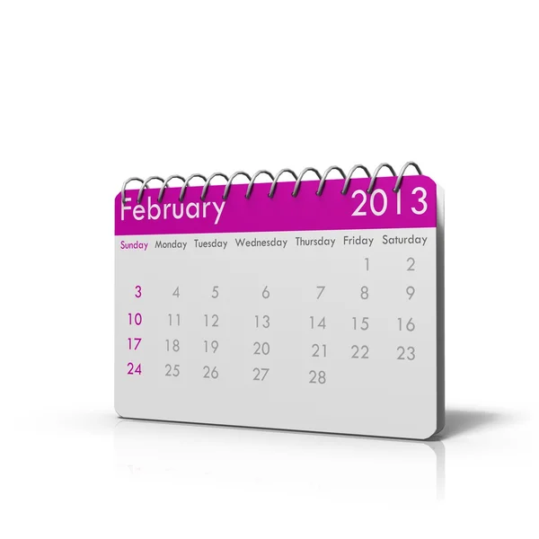 Calendário mensal de 2013 — Fotografia de Stock