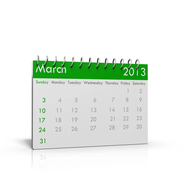 Calendario mensual de 2013 — Foto de Stock