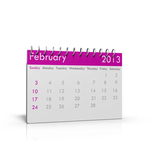 Miesięczny kalendarz 2013 — Zdjęcie stockowe