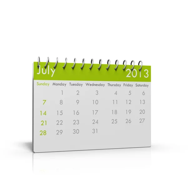 Calendario mensual de 2013 —  Fotos de Stock