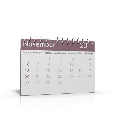 Kasım 2011 aylık takvim