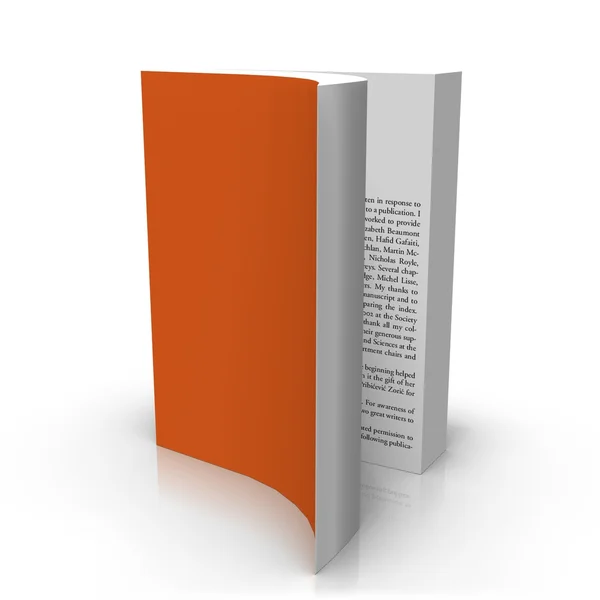 Duża książka pomarańczowy — Zdjęcie stockowe
