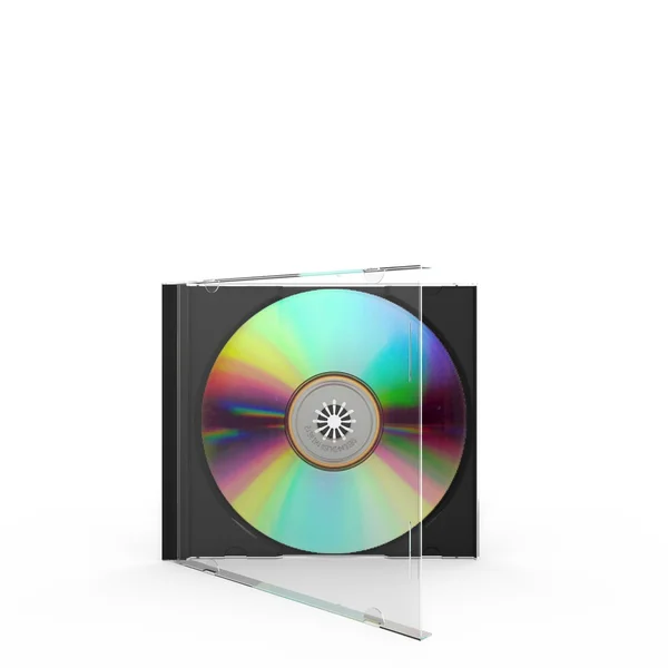 Cd box met disc — Stockfoto